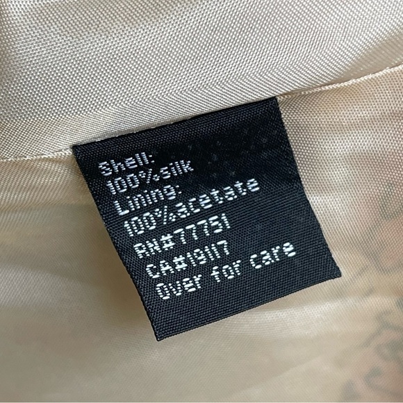 Vintage y2k Betsey Johnson Silk Mixed Print Handkerchief Midi Dress Size 4 - Picture 11 of 12